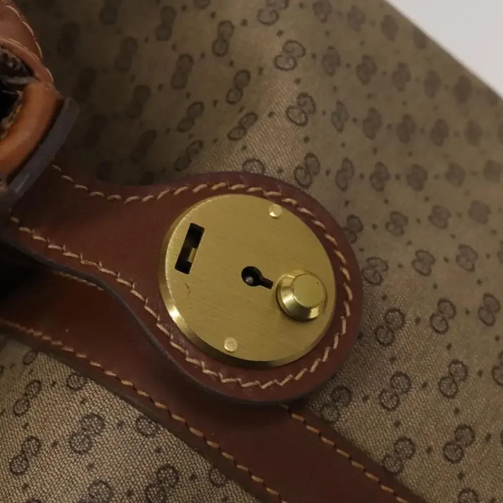 GUCCI Micro GG Supreme Boston Bag Pvc Beige Gold 012 024 0467 45